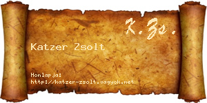 Katzer Zsolt névjegykártya