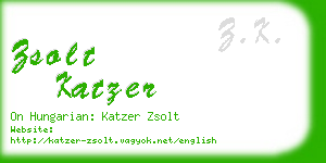 zsolt katzer business card